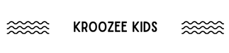 Kroozee Kids logo with wavy lines on a white background